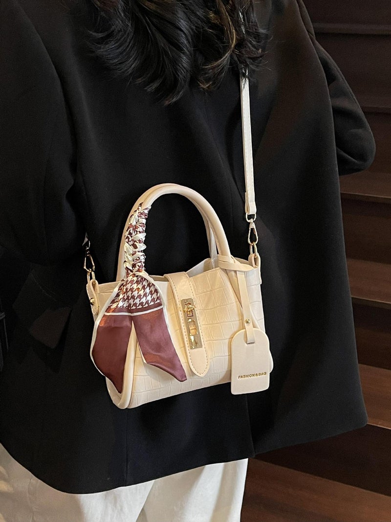 Crocodile Pattern High-End Handbag For Women Fashion Versatile Crossbody Bag Korean Style Bucket Bag - Image 4
