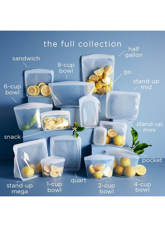Stasher Stasher Premium Silicone Reusable Food Storage Stand-Up Bag Mega, Clear, Microwave, Sous Vide, Dishwasher, Oven and Freezer Safe, BPA Free, Leak-free, Eco-friendly, 104 Oz  - Image 5