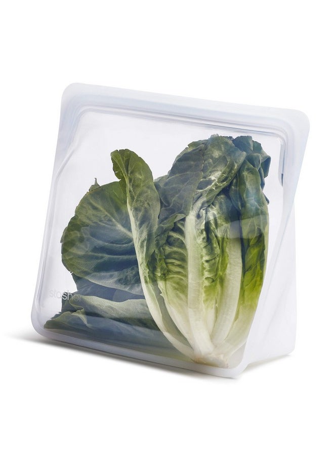 Stasher Stasher Premium Silicone Reusable Food Storage Stand-Up Bag Mega, Clear, Microwave, Sous Vide, Dishwasher, Oven and Freezer Safe, BPA Free, Leak-free, Eco-friendly, 104 Oz  - Image 1