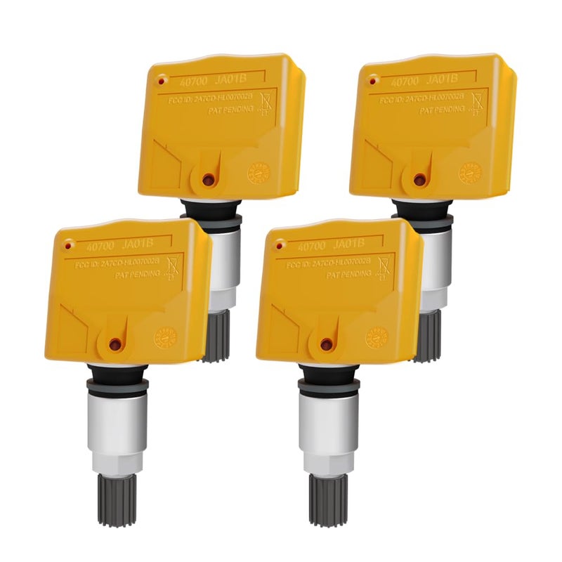 Jsueng Tire Pressure Monitoring System Sensor for Nissan Maxima 350z Altima Versa Infiniti Realtime TPMS Sensor Replaces 40700JA01B 407001AA0B 40700JA01C 315MHZ Set of 4