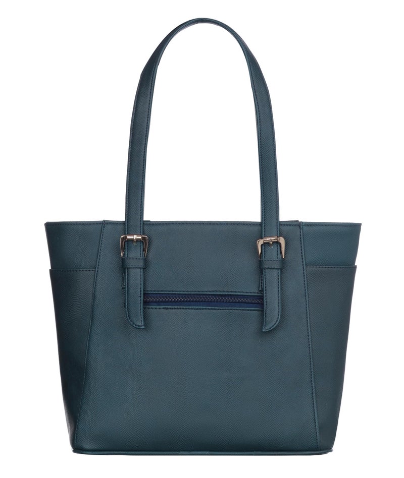Fostelo Women's Charlotte Satchel Tote Handbag for Women | Ladies Purse | Stylish Shoulder Bag | Gift For Women | Blue - Image 4