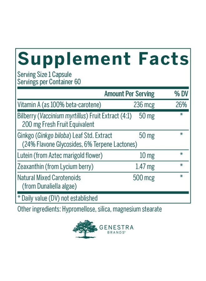 Genestra Brands Macular Support | Supports Optimal Macular Pigment Optical Density | 60 Capsules - Image 2