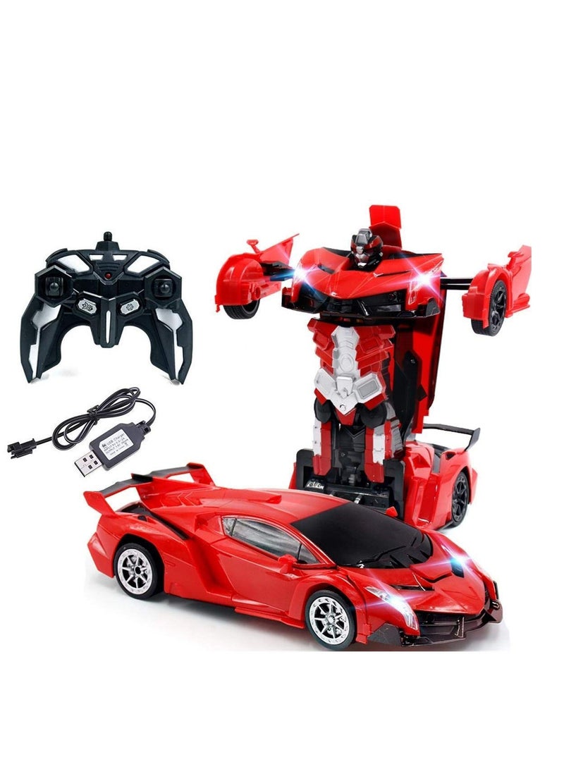 Amitasha Remote Control Robot Bugatti 2in1 Transform Car Toy For Kids - Image 1