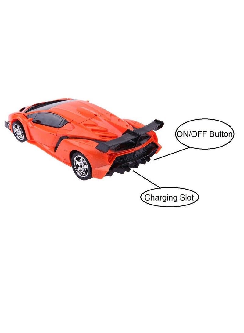 Amitasha Remote Control Robot Bugatti 2in1 Transform Car Toy For Kids - Image 4
