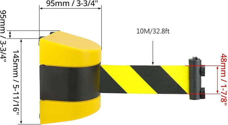 Retractable Wall Barrier, Belt with ABS Case, Ideal for Airports, Retail Stores, Banks and Event Management - Image 2