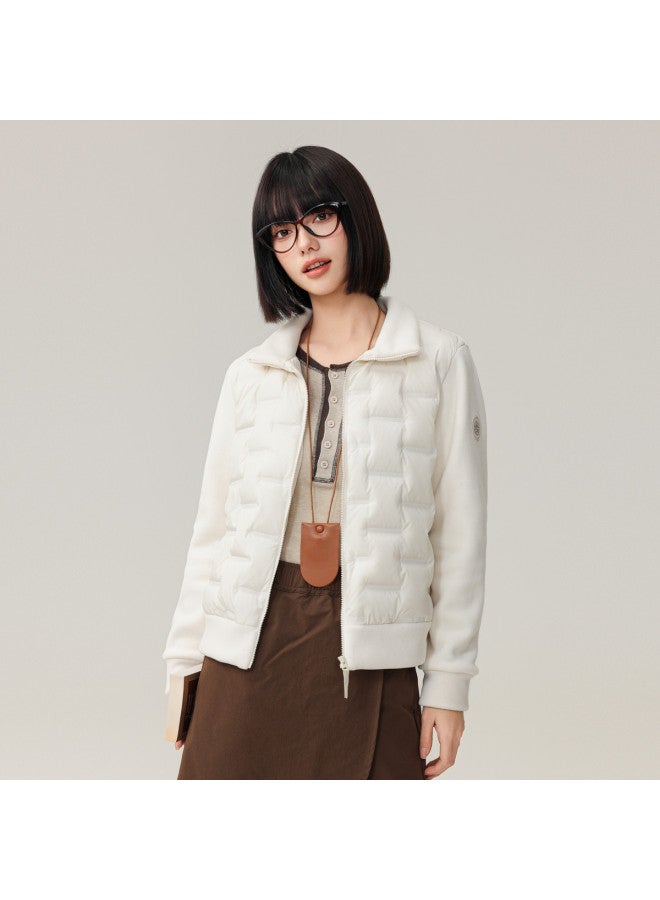 Flying in the snow Fashionable Goose Down Patchwork Couple-style Stand Collar Jacket, 2025 New Release, Versatile Daily Outdoor Men's And Women's Jacket - Image 5