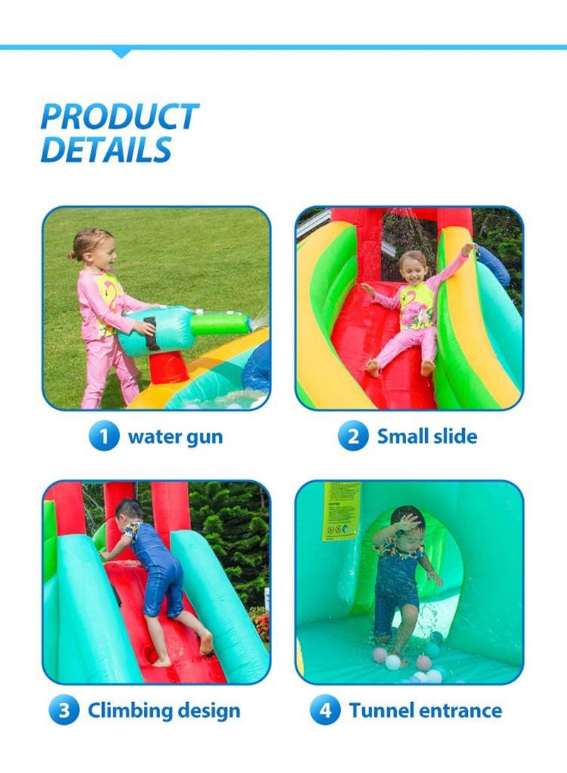 MONOGUE Inflatable Twin Water Slide for Kids Outdoor Double Splash Kids water slide with tunnel - Image 5
