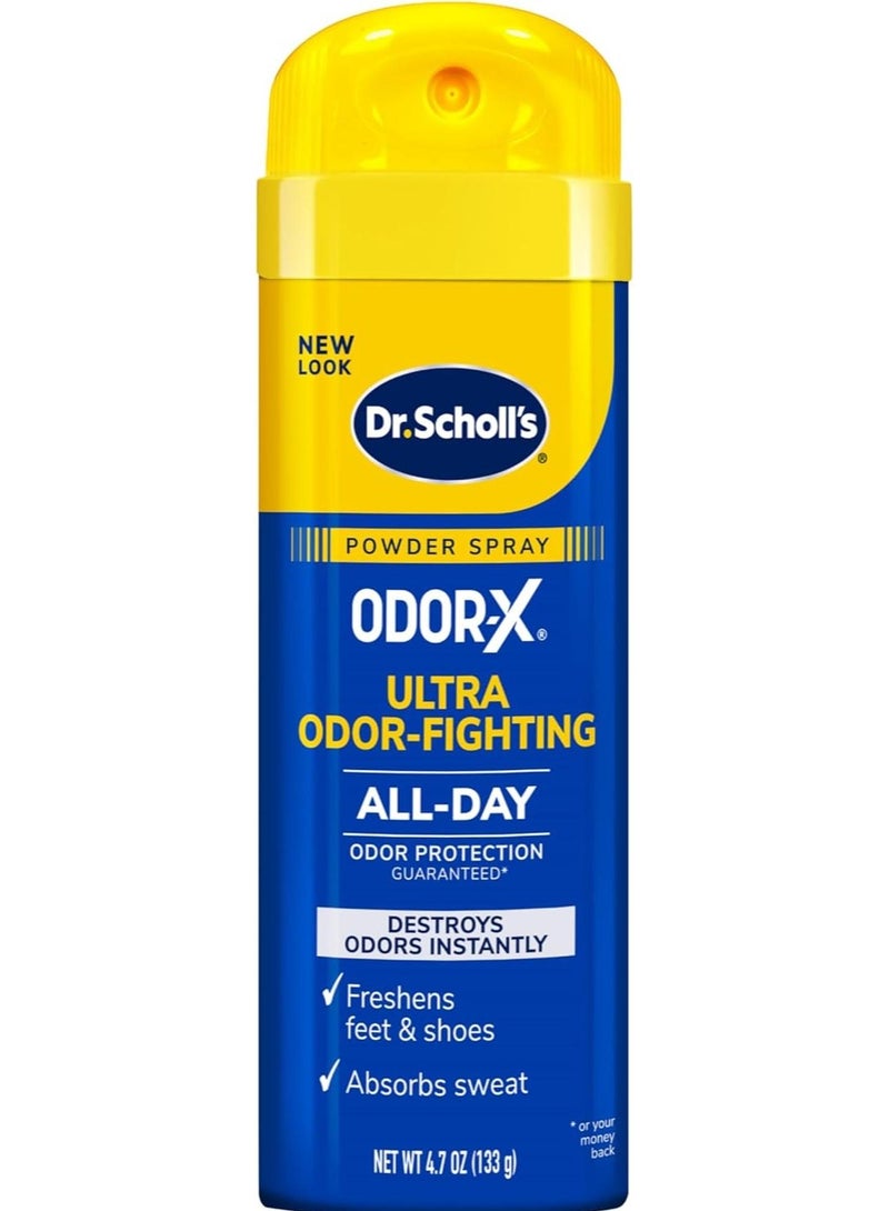 Dr. Scholl's Odor-X Ultra Odor-Fighting Foot Powder Spray, 4.7 oz - Image 1