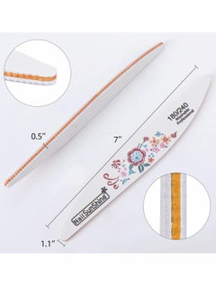 Generic 10 PCS Reusable 180/240 Grit Acrylic Nail Files - Perfect for Natural Nails, Durable Emery Boards for Professional & Home Use  - Image 3