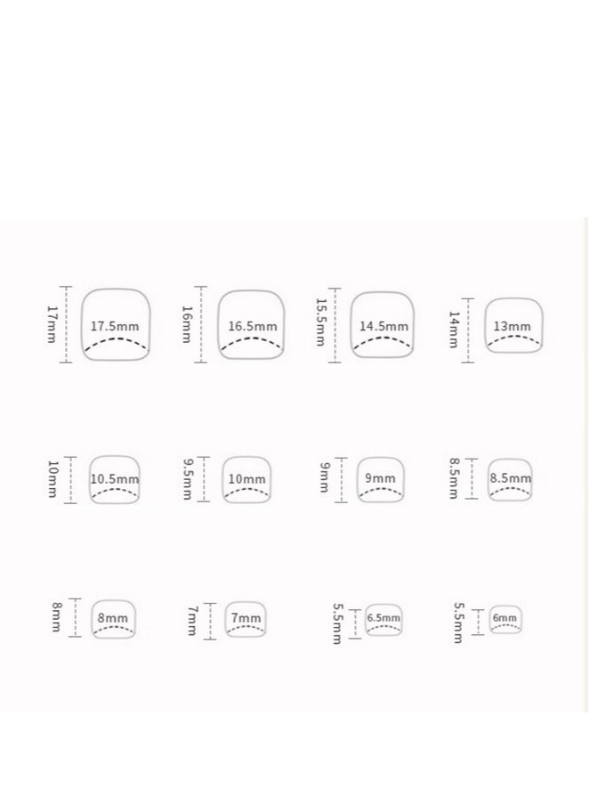 24 Pcs Blue Abstract Wave Pattern Press-on Toenails for Women and Girls, Glossy Stick-on Toenails with Black and White Waves - Image 5