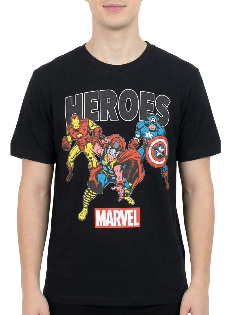 MARVEL  Marvel Heroes Graphic Print Men’s T-Shirt for Men | Best Price UAE