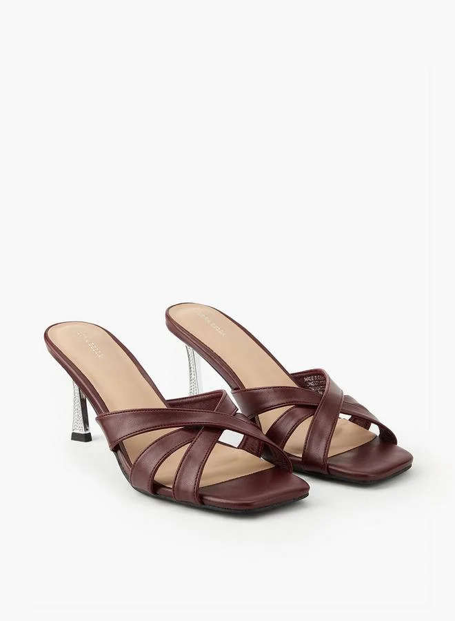 Women's Stiletto Heel Slip-On Sandals