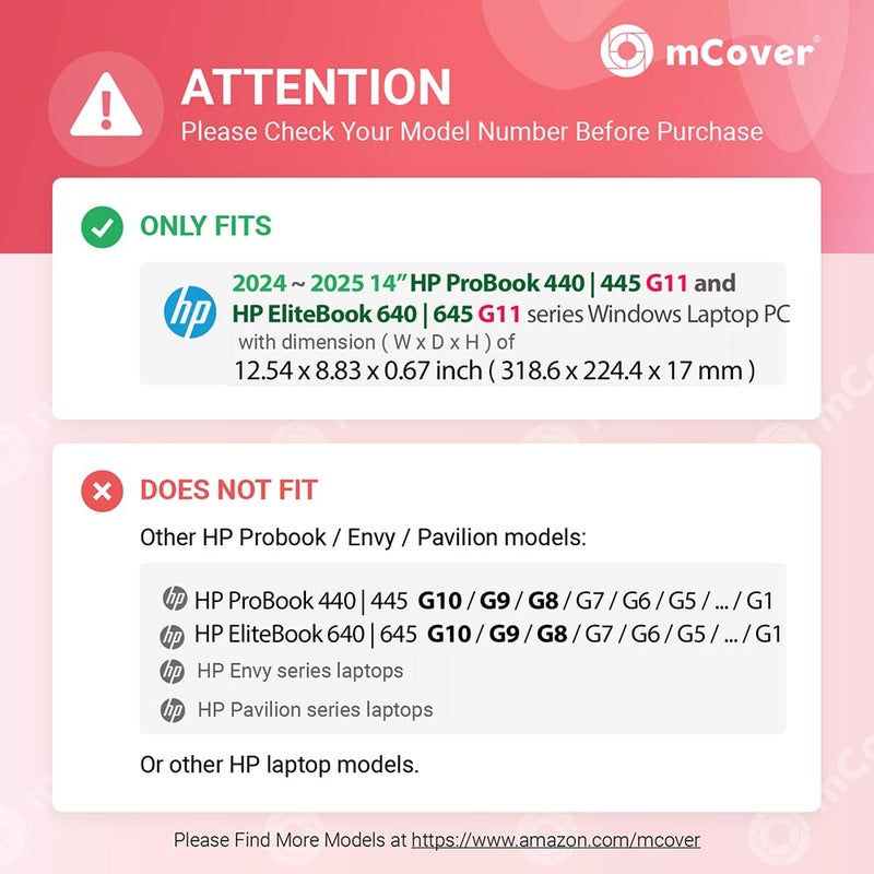 mCover Case ONLY Compatible for 2024 ï½ž 2025 14-inch HP ProBook 440/445 G11 and EliteBook 640 | 645 G11 Series Windows Notebook PC (NOT Fitting Other HP Models)- Aqua - Image 3