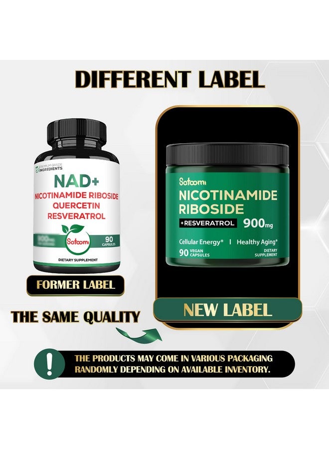 ساتومي مكمل ساتومي NAD+ مع نيكوتيناميد ريبوسيد الليبوسومي 900 مجم NR، ريسفيراترول، كيرسيتين - طاقة الخلايا وإصلاحها، والحيوية، والشيخوخة الصحية - 90 قطعة - Image 2