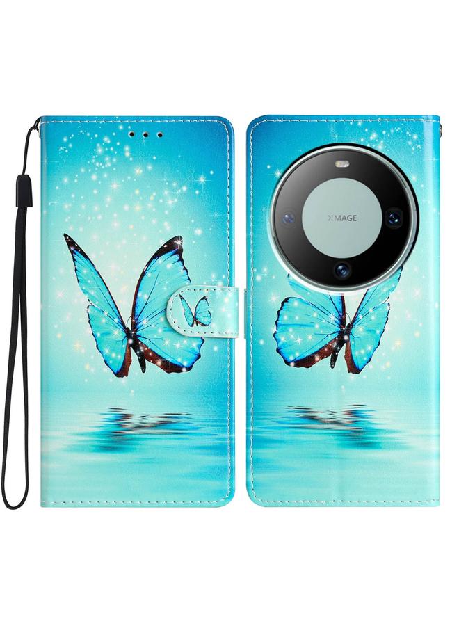 زبون جراب هاتف Huawei Mate 60 Pro مصنوع من الجلد برسومات ملونة - Image 2