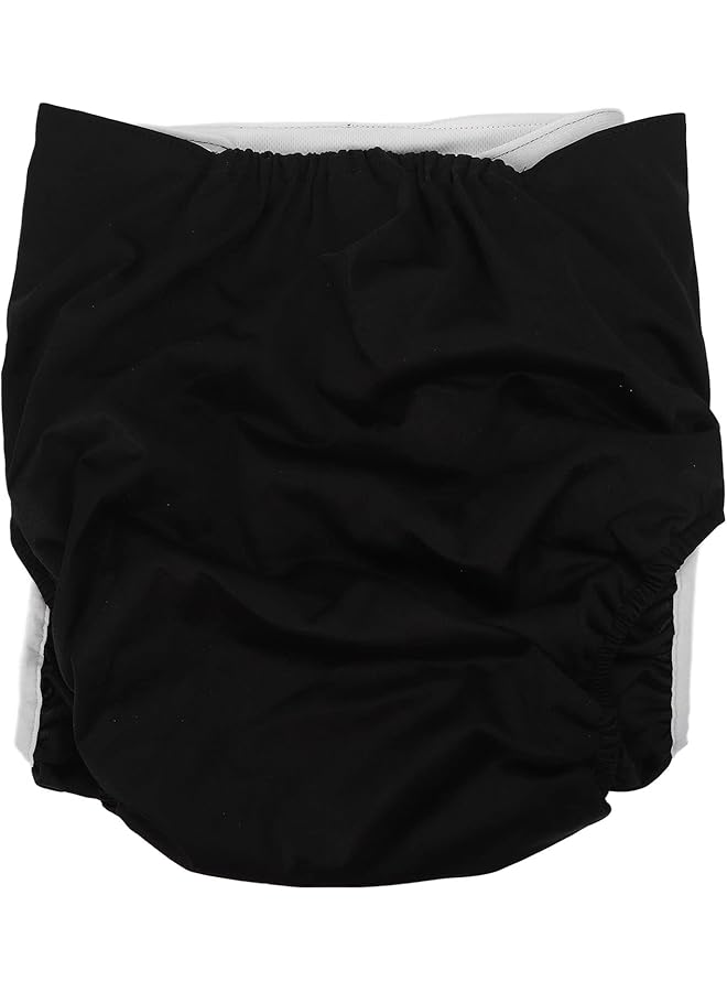 erorex Adult Cloth Diaper Lock Urine Black Good Absorbency Incontinence Nappies Hook And Loop Reusable For  - Image 1
