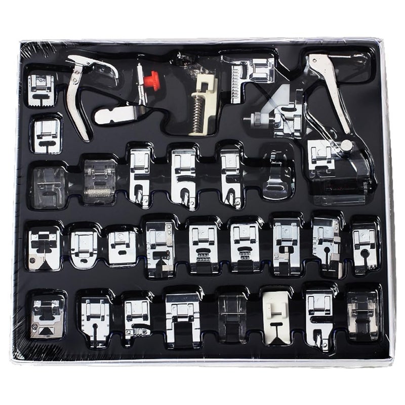 LSLANSOON 32Pcs Sewing Machine Presser Feet Kit Sewing Machines Accessories Supplies Set