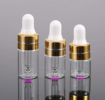 Quupy 12Pcs 2ml Empty Glass Clear Essential Oil Dropper Bottles Refillable Makeup Cosmetic Sample Storage Vials with Glass Dropper and Rubber Cap for Aromatherapy Perfume Sample - Image 2