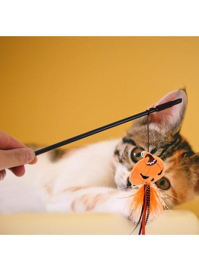 BESTOYARD Halloween Cat Wand Toys Interactive Cat Teasing Stick Halloween Themed Cat Toy Multifunctional Cat Wand Toy Cat Toy Kitten Stick Funny Cat Pet Toy Launcher - Image 3