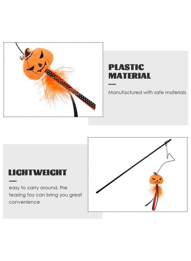 BESTOYARD Halloween Cat Wand Toys Interactive Cat Teasing Stick Halloween Themed Cat Toy Multifunctional Cat Wand Toy Cat Toy Kitten Stick Funny Cat Pet Toy Launcher - Image 5