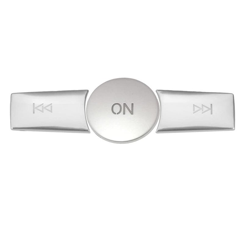 Silver Car Volume Button Cover Radio ON Button Cover Trim Sticker Decal Compatible with Mercedes Benz B C E G Class W246 W204 W212 ML W166 CLSLCLACLSSLKModel A