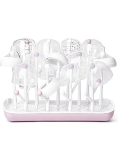 Termichy Termichy Baby Bottle Drying Rack, Large Capacity Baby Bottle Rack for Bottles, Dry Rack with Removable Water Tray (Pink)  - Image 1