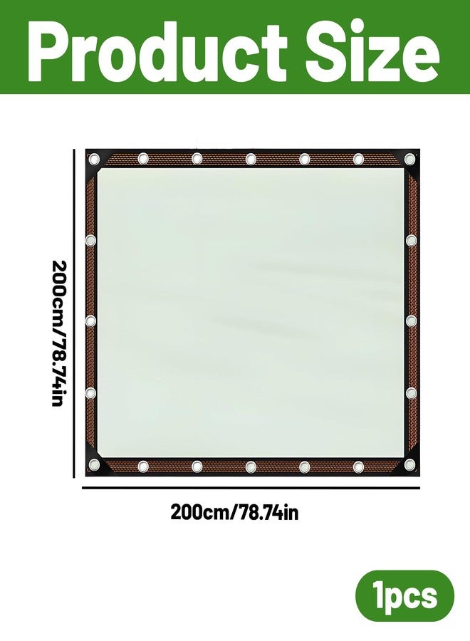 RupeeRise غطاء قماش مشمع شفاف مقاوم للماء، مقاس 2 متر × 2 متر (6.56 قدم × 6.56 قدم)، وزن 100 جرام/متر مربع، لحماية النباتات من المطر، وتغطية الأثاث الخارجي، وتغطية أخشاب ومعدات البناء. - Image 2