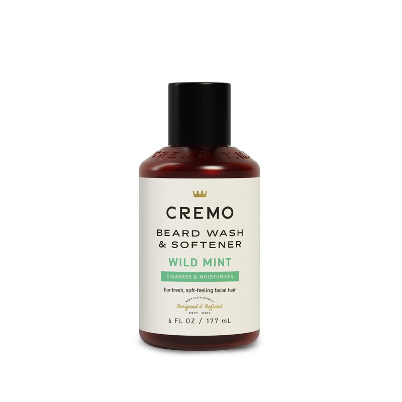 Cremo Wild Mint Beard  Scruff Softener Softens and Conditions Coarse Facial Hair of All Lengths in Just 30 Seconds 6 Fl Oz