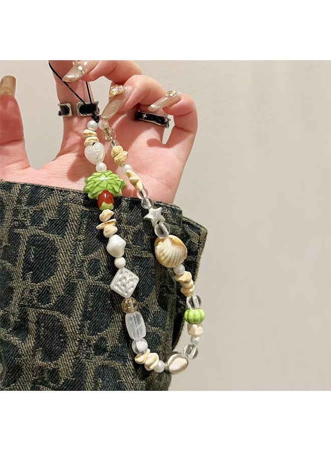 Lemon Beaded Camera Wrist, Strap Cute Digital Camera, Charm Lanyard Phone Charms Strap, Beaded Camera Chain for Phone Bag Keychain - Image 5