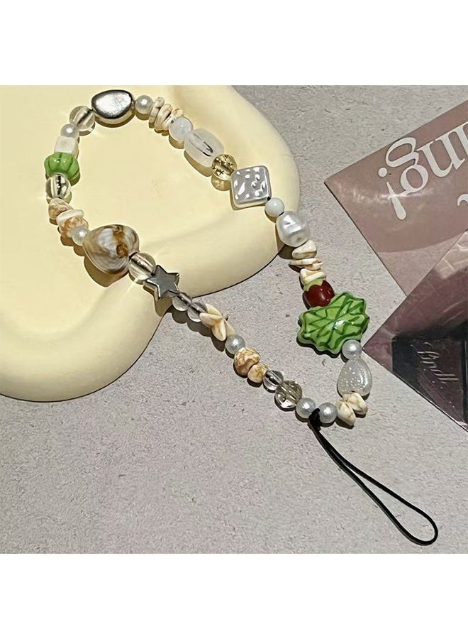 Lemon Beaded Camera Wrist, Strap Cute Digital Camera, Charm Lanyard Phone Charms Strap, Beaded Camera Chain for Phone Bag Keychain - Image 4