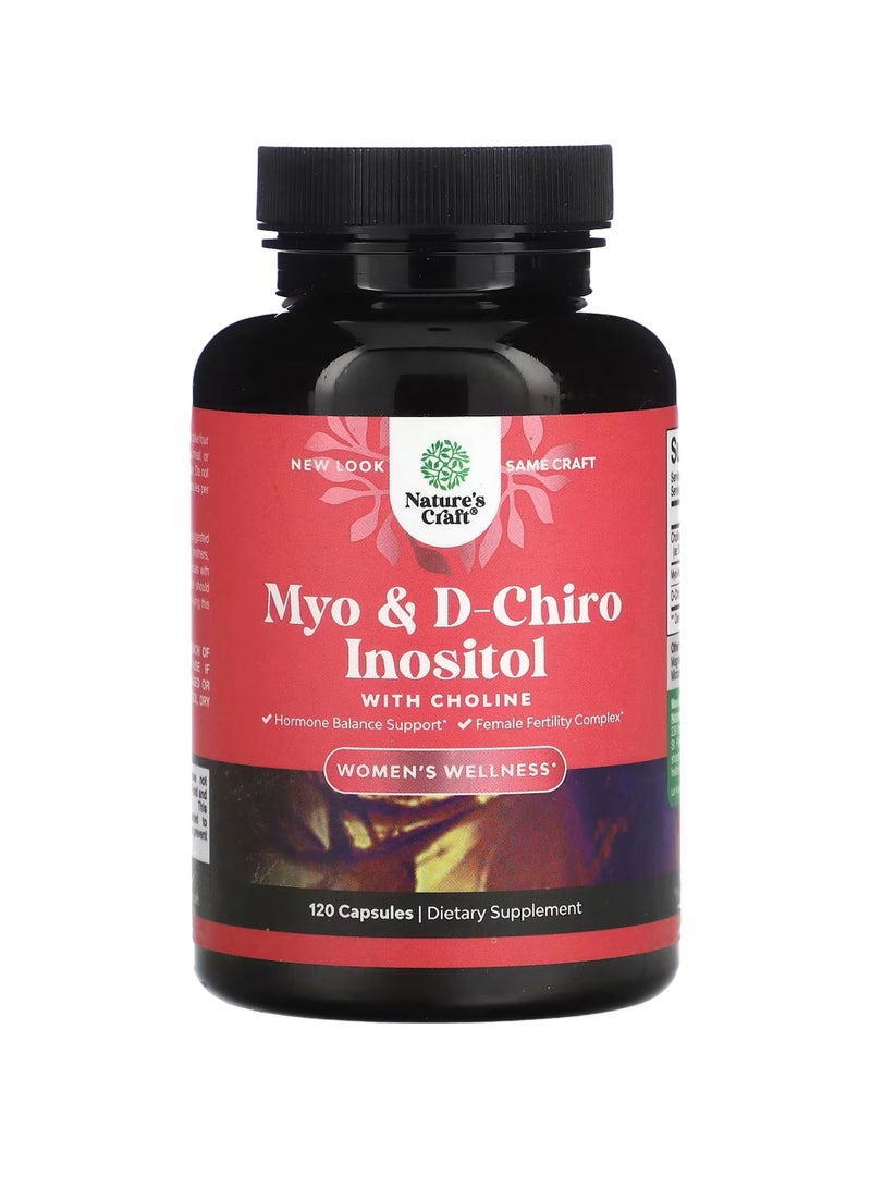 Nature's Craft Myo & D-Chiro Inositol with Choline, 120 Capsules