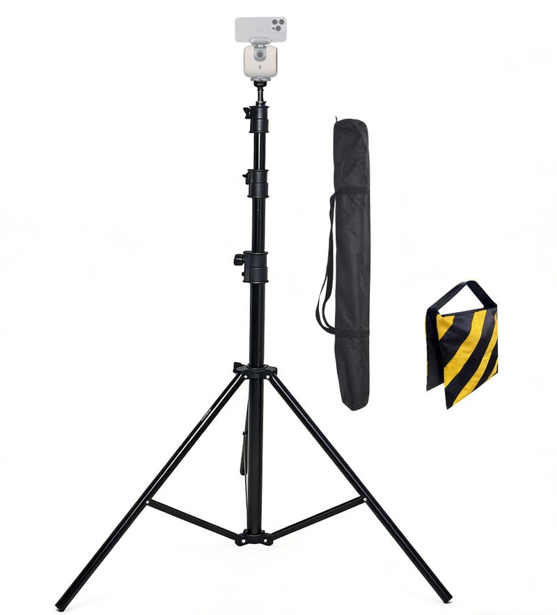 Fotoleey 13 ft Heavy Duty Tripod for Xbotgo Chameleon/Falcon/Lights - Thickened Tube with Spring Shock Absorption, Quick-Release Adapter, with Carrying Bag and Sandbag - Image 1