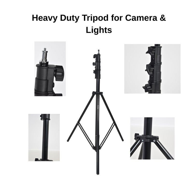 Fotoleey 13 ft Heavy Duty Tripod for Xbotgo Chameleon/Falcon/Lights - Thickened Tube with Spring Shock Absorption, Quick-Release Adapter, with Carrying Bag and Sandbag - Image 2