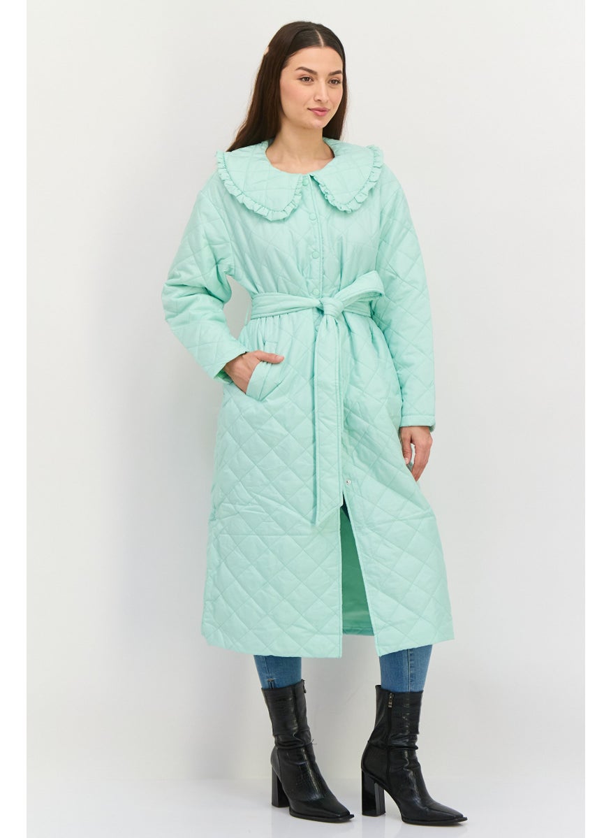 Women Quilted Trench Coat, Mint - pzsku/Z5A3819B3323CCA1D812BZ/45/_/1737641902/2f318126-8de3-41ac-9406-58b9706639a1