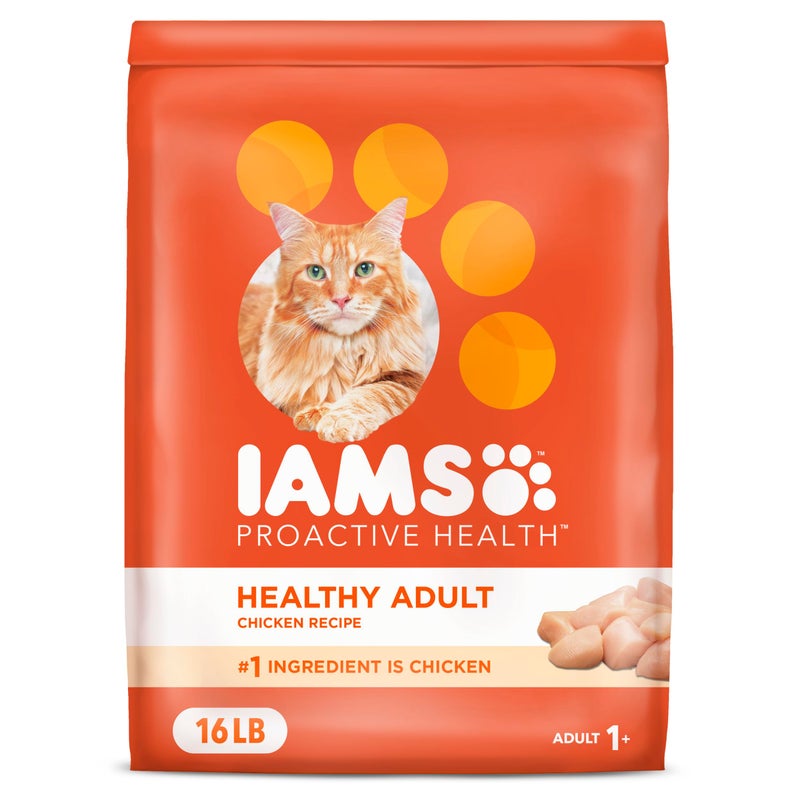 IAMS Proactive Health Adult Healthy Dry Cat Food with Chicken, 16 lb. Bag - Image 4