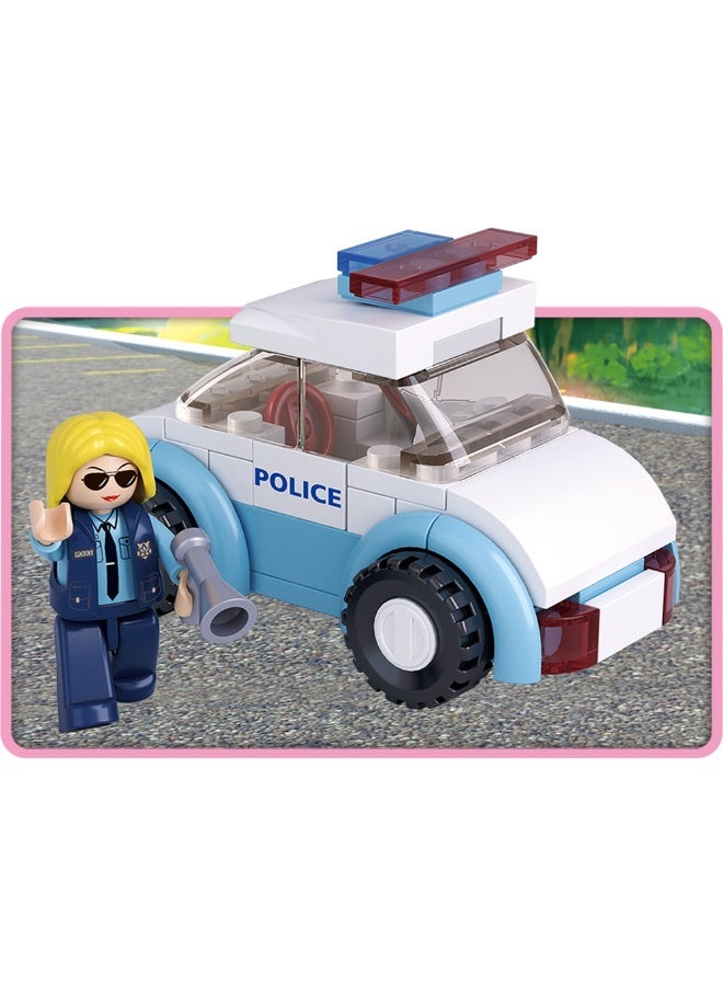Sluban Sluban - Girl's Dream Police Woman with Police Car 68 Pieces - M38-B0600B  - Image 4