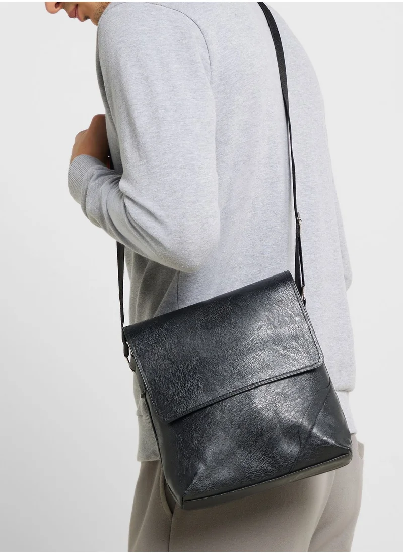 Robert Wood Crossbody Messenger Bag