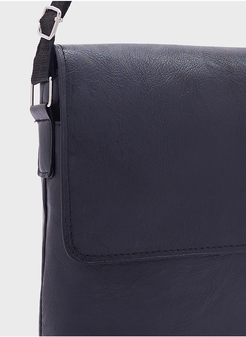 Robert Wood Crossbody Messenger Bag