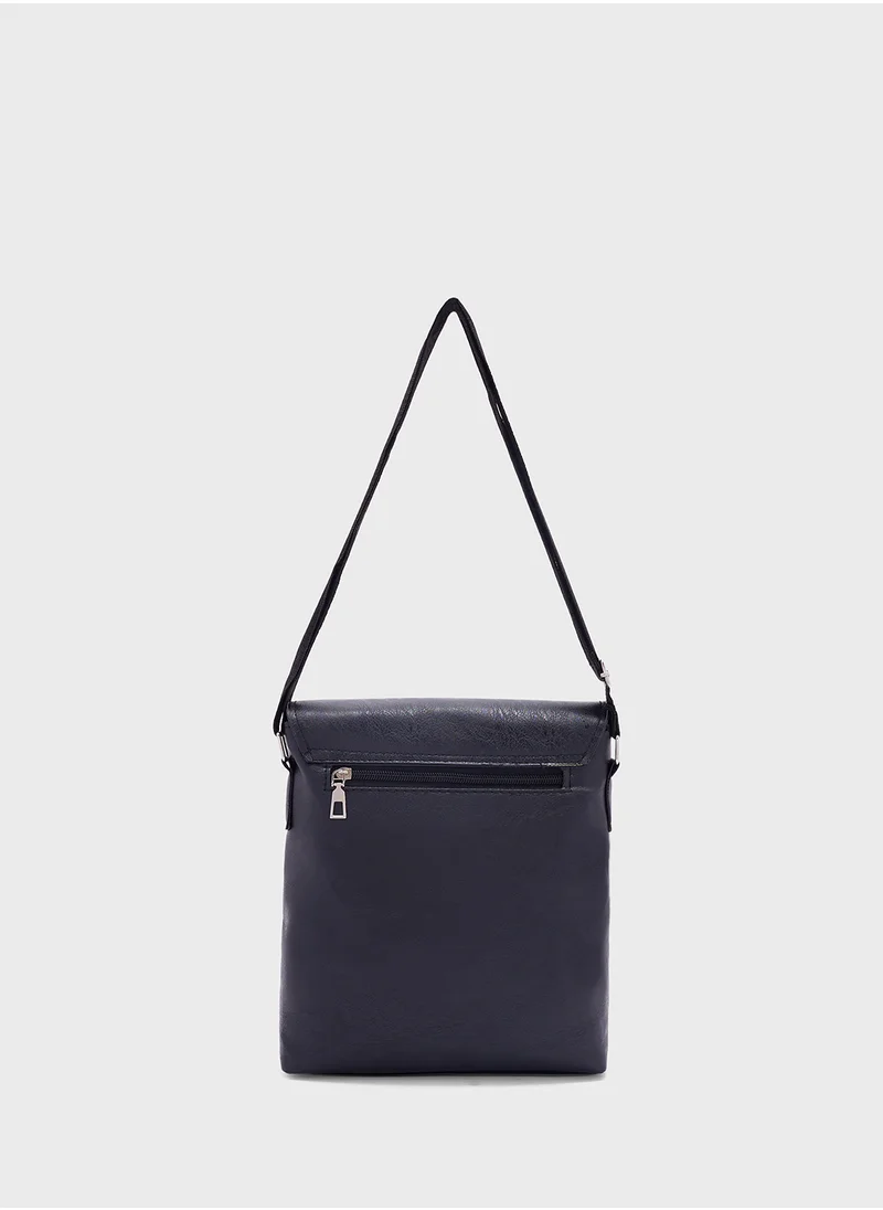 Robert Wood Crossbody Messenger Bag