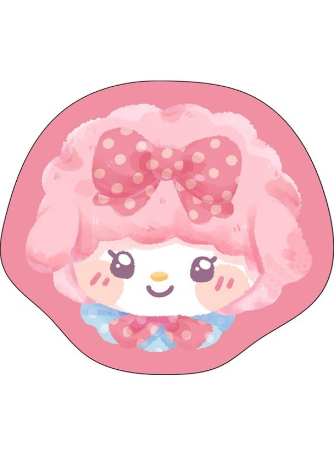 Mouse Pad Simple Cute Office Game Glue Special-shaped Mat Table Mat Small Rubber Small Fresh Thickened Non-slip Small White-Pattern:25x22cmBS  - Image 1