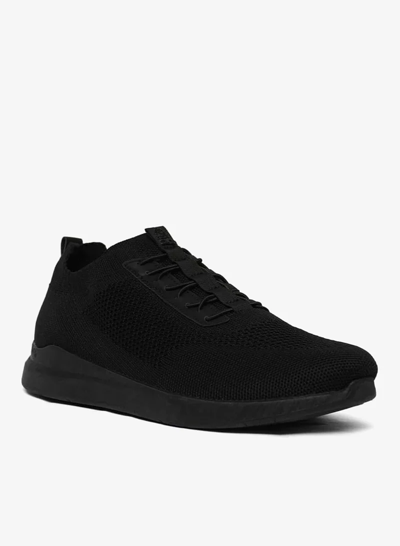 سيدرو Cedro Men's Outdoor Sneakers - Black Lace-Up Shoes