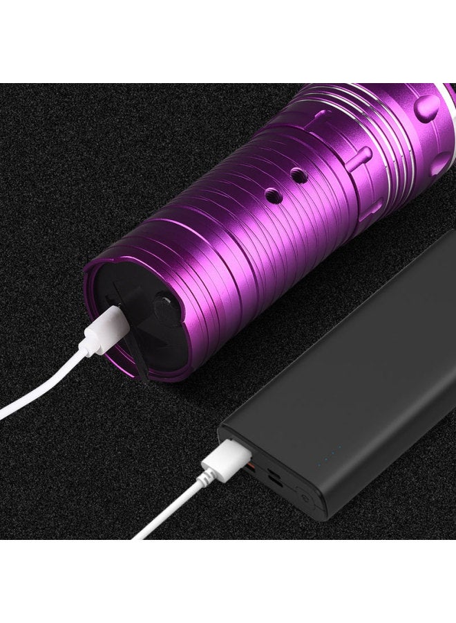 2024 Night Fishing Lights High-power Night Fishing Special Blue Light Long Endurance Type-c Charging Fishing Flashlight-Color:Standard For 10W Four Light Sources: Lamp Charging Cable Package Box: Strong Light Endurance Over 8 Hours  - Image 3