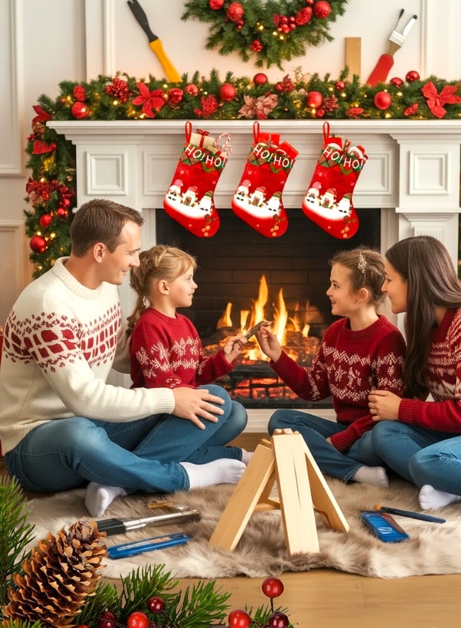 Feelings جورب عيد الميلاد، قماش – تصميم أحمر هو هو هو - Image 4