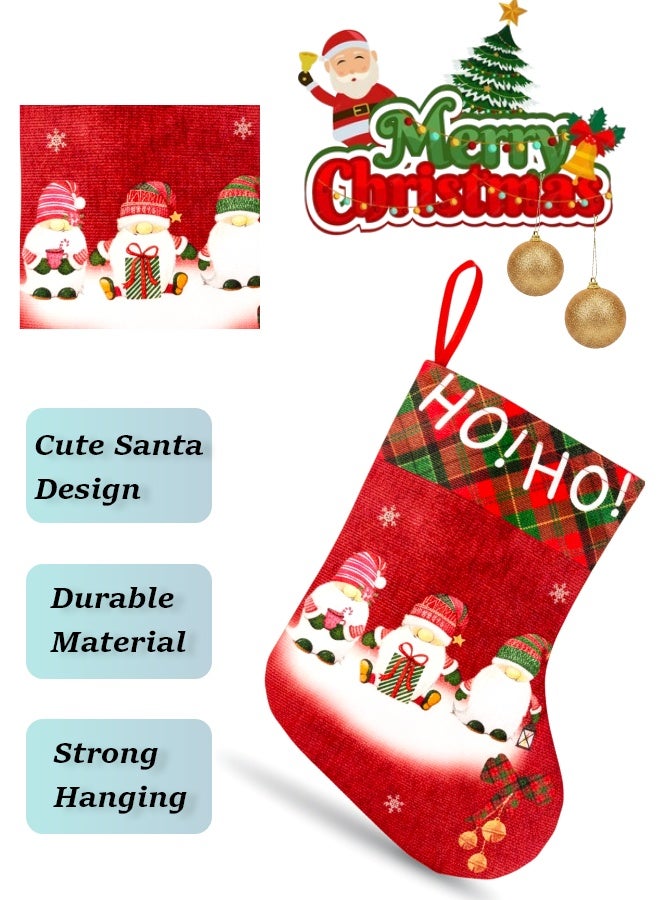 Feelings جورب عيد الميلاد، قماش – تصميم أحمر هو هو هو - Image 3