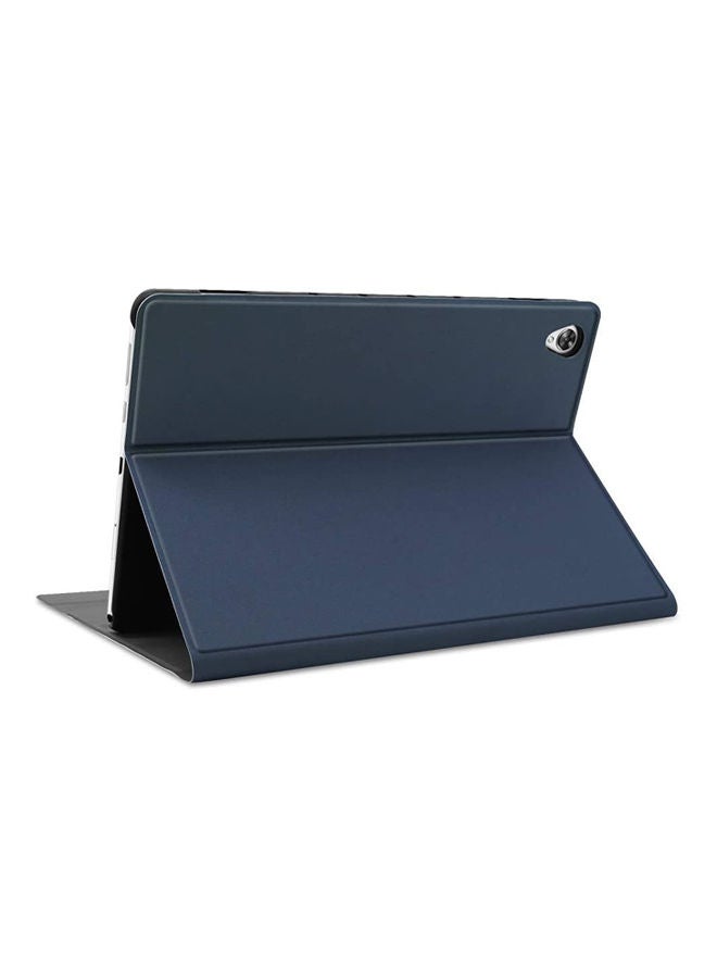 NIBEMINENT Ultra Thin Pu Leather Slim Folio Stand Cover Removable Wireless Tooth Keyboard Case For Huawei Mediapad M6 10.8 （） Blue  - Image 2