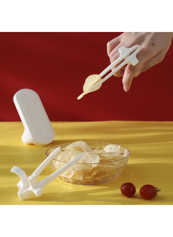 Generic - Multifunctional Snack Clip Not Dirty Hands Potato Chips Plastic Food Clip Kitchen Food Clip Small Clip To Eat Other-Color:New [lazy Snack Clip] Buy Two And Get One Free - Image 1