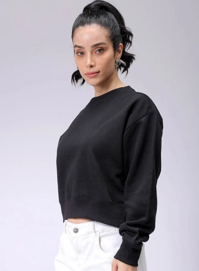 Freehand Women Regular Fit Graphic Print Crewneck Sweatshirt