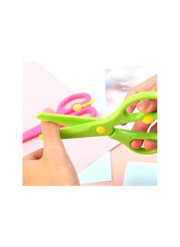 Spaceshoop Scissors Kindergarten Training Scissors Plastic Playdough Scissors for Kids Children's Scissors Handmade  - Image 3