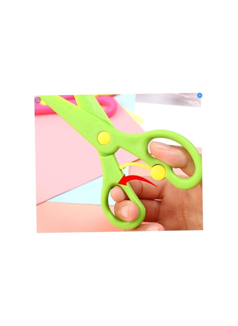 Spaceshoop Scissors Kindergarten Training Scissors Plastic Playdough Scissors for Kids Children's Scissors Handmade  - Image 4