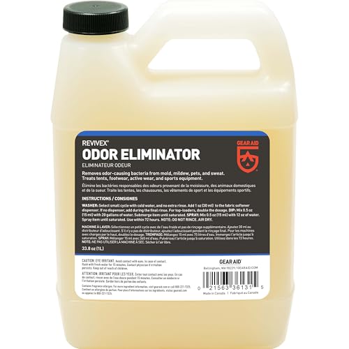 GEAR AID Revivex Odor Eliminator, All-Natural Formula for Removing Scents from Tents, Footwear and Sports Gear, 1 Liter (33.8 fl oz) - Image 2